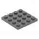 LEGO lapos elem 4x4, sötétszürke (3031)